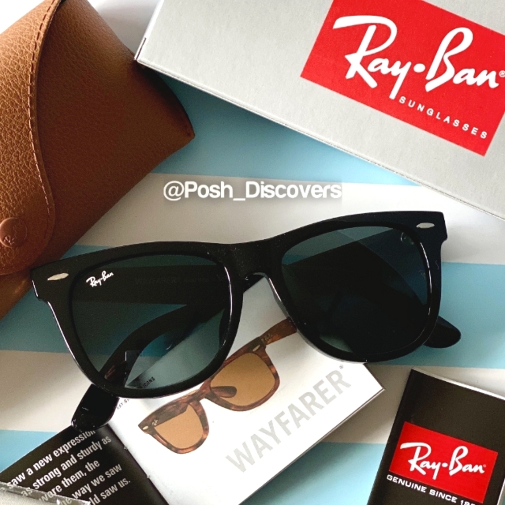 FREE SHIPPING RayBan Wayfarer RB2140 Black - Picture 1 of 16